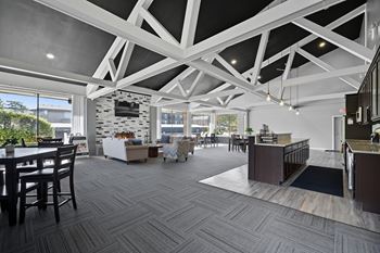 Clubhouse with free wi-fi and billiards room at Franklin River Apartments in Southfield, MI